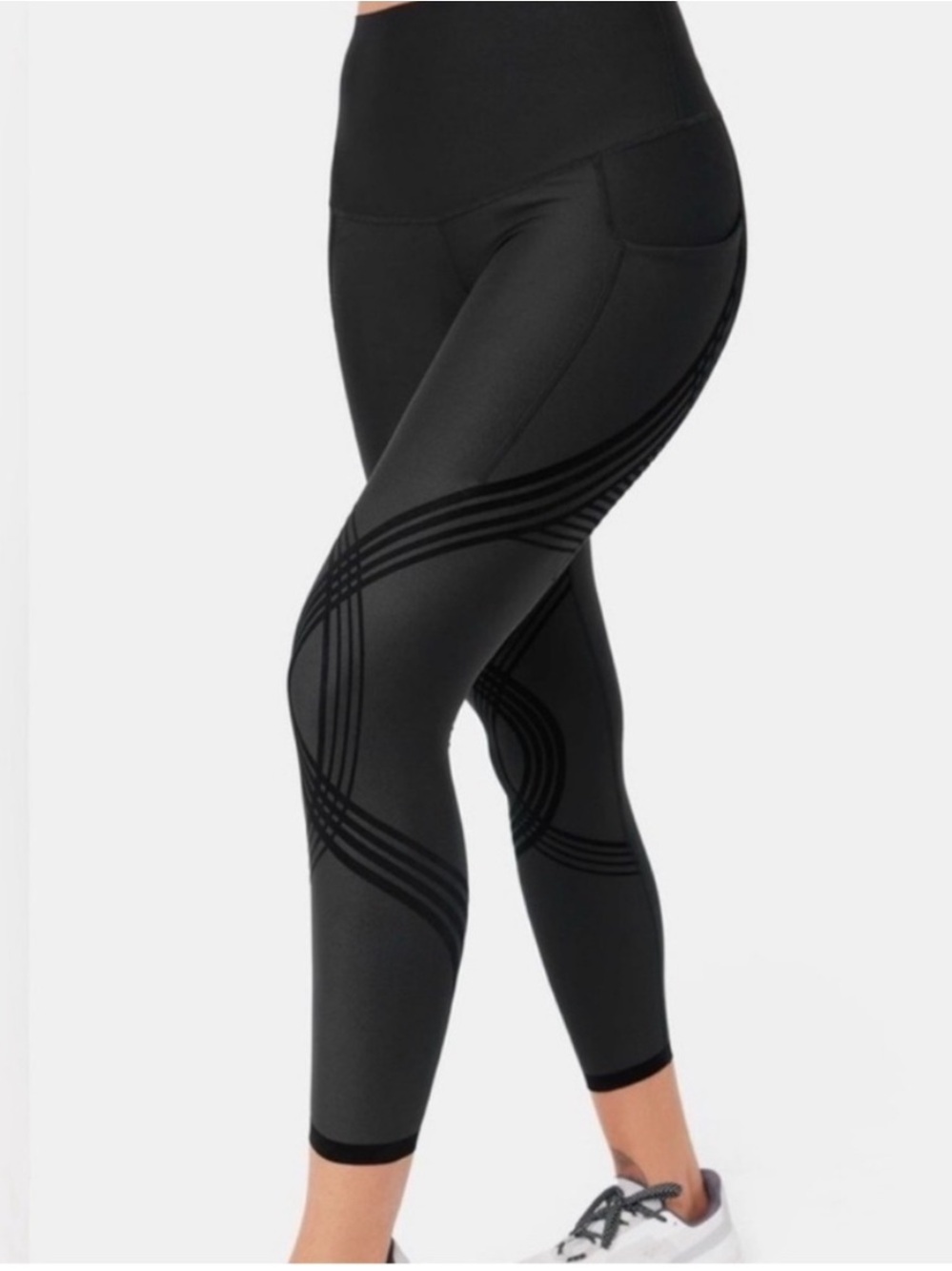 Fanka Body Sculpt Side Pocket 7/8 Leggings Black Fits Women’s Size Medium - Picture 2 of 5